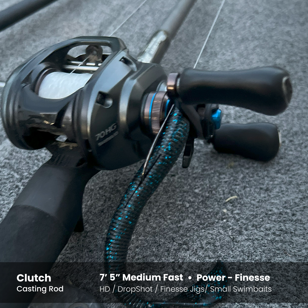 Clutch Power Finesse Bass Fishing Rod – Alpha Angler